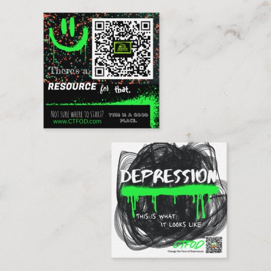 CTFOD Resource Directory Advocate Vierkante Visitekaartje (Voorkant / Achterkant)