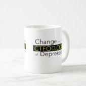 CTFOD Verander het gezicht van Depressie Banner 2  Koffiemok (Voorkant rechts)