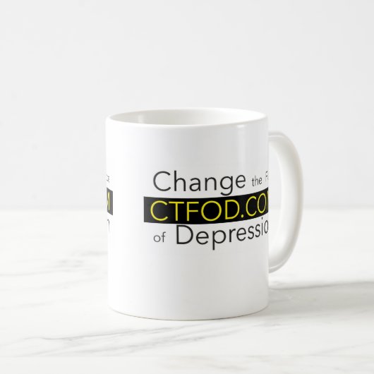 CTFOD Verander het gezicht van Depressie Banner 2  Koffiemok (Voorkant rechts)