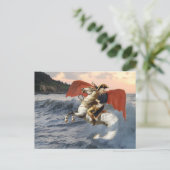 Cthulhu Bonaparte op het strand. Briefkaart (Staand voorkant)