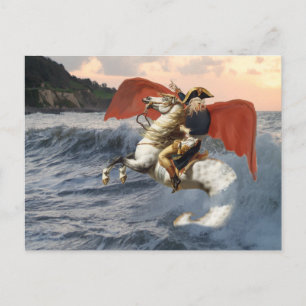 Cthulhu Bonaparte op het strand. Briefkaart