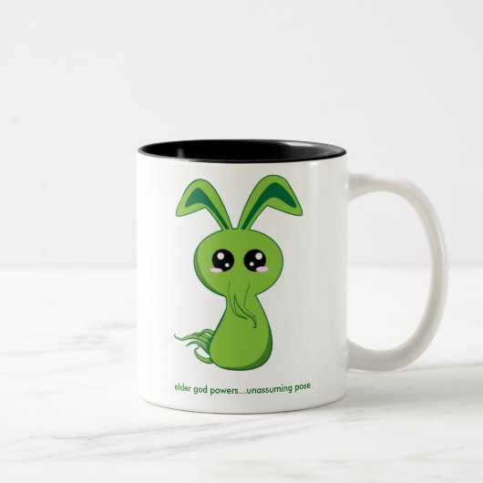 Cthulhu Bunny Tweekleurige Koffiemok (Rechts)