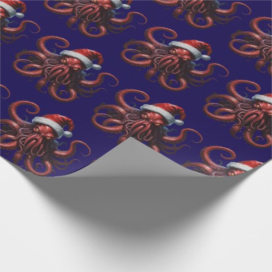 Cthulhu Christmas Scary Cadeaupapier (Hoek)