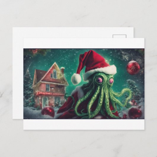 Cthulhu Christmas Spirits- The Ghost of Nihilithic Briefkaart (Voorkant / Achterkant)