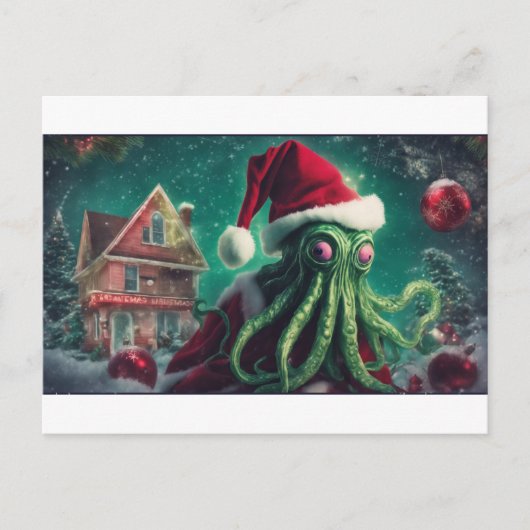 Cthulhu Christmas Spirits- The Ghost of Nihilithic Briefkaart (Voorkant)