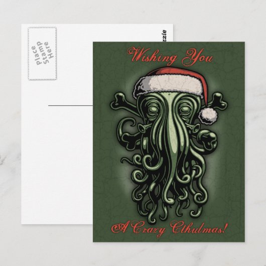 Cthulhu Claus Briefkaart (Voorkant / Achterkant)