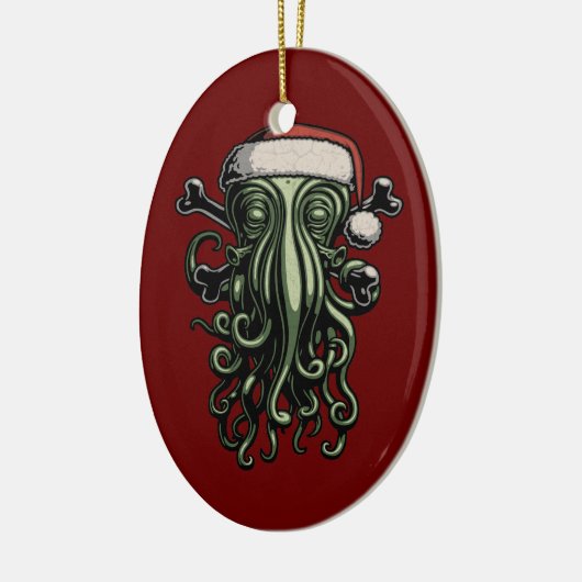 Cthulhu Claus Keramisch Ornament (Links)