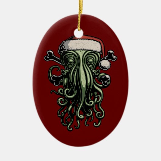 Cthulhu Claus Keramisch Ornament (Voorkant)