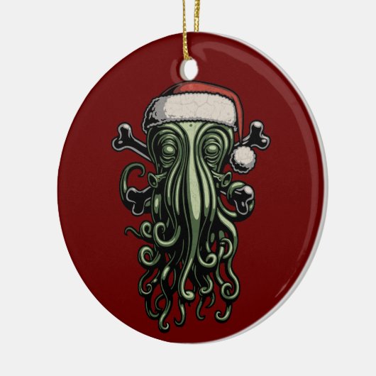 Cthulhu Claus Keramisch Ornament (Links)