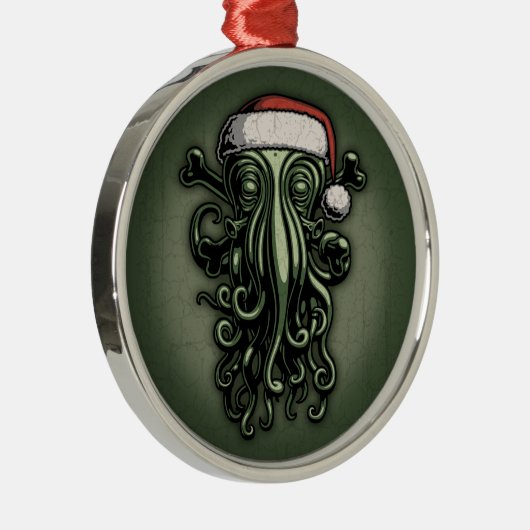Cthulhu Claus Metalen Ornament (Rechts)