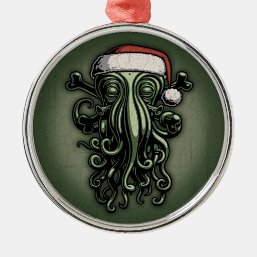 Cthulhu Claus Metalen Ornament (Voorkant)