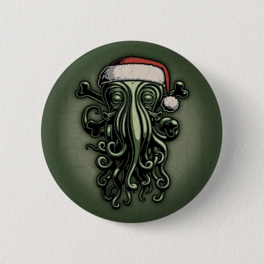 Cthulhu Claus Ronde Button 5,7 Cm (Voorkant)