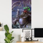 Cthulhu: Cthulhu stijgt uit het Zee Poster (Thuiskantoor)