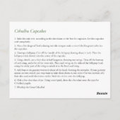 Cthulhu Cupcakes Recept Kaart Postkaart (Achterkant)