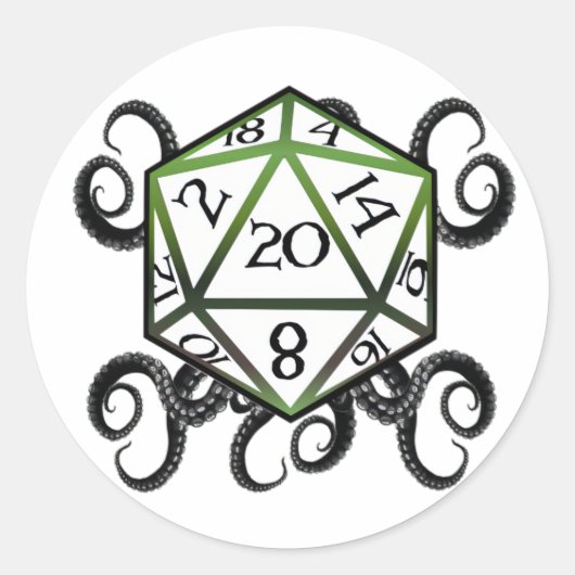 Cthulhu D20 sticker (Voorkant)