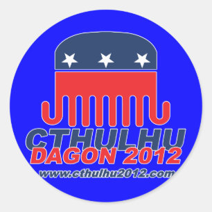 Cthulhu Dagon 2012 Ronde Sticker