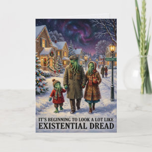 Cthulhu Donker Kerstmis Existentiële Angst Kaart