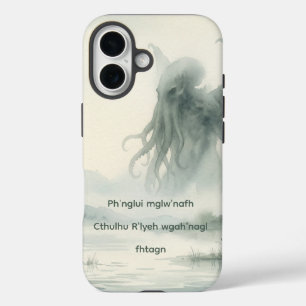 Cthulhu Droomige Waterverf Lovecraft  iPhone 16 Hoesje