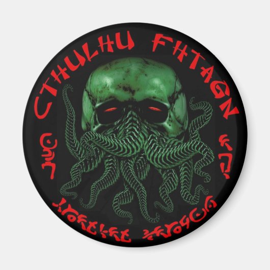 Cthulhu Fhtagn magneet (Voorkant)