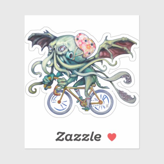 Cthulhu Fiets Sticker (Vel)