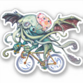 Cthulhu Fiets Sticker (Voorkant)