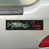 Cthulhu Fish Bumpersticker - Lovecraft (Op auto)