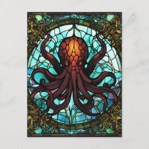 Cthulhu-Glas in lood Briefkaart