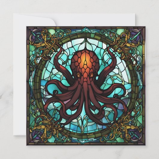 Cthulhu-Glas in lood Kaart (Voorkant)