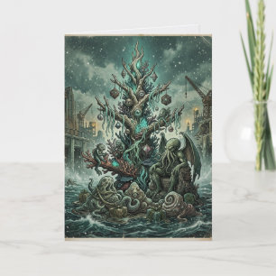 Cthulhu Griezige Kerstparty Kaart