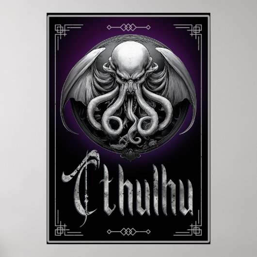 Cthulhu Halloween horror monster Poster (Voorkant)