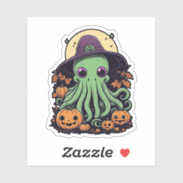 Cthulhu Halloween Madness - Kawaii Paarse heks Sticker