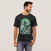Cthulhu - Het grote monster van Kanagawa T-shirt (Voorkant volledig)