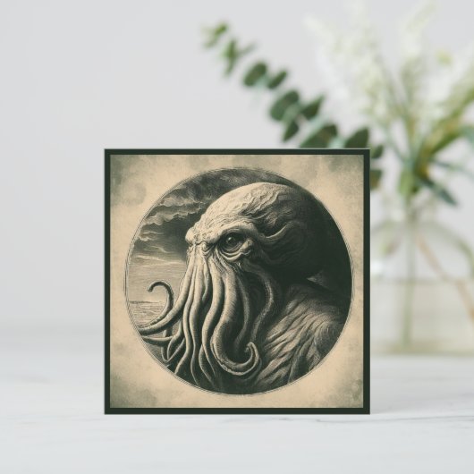 Cthulhu Horror Lovecraft Mythos Kaart (Staand voorkant)