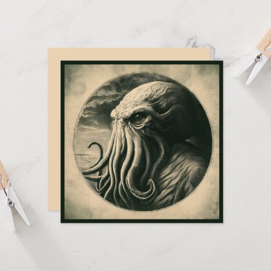 Cthulhu Horror Lovecraft Mythos Kaart (Voorkant / Achterkant in situ)