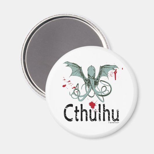 Cthulhu horror vectorkunst magneet (Voorkant / Achterkant)