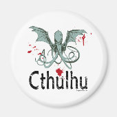Cthulhu horror vectorkunst magneet (Voorkant)