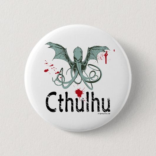 Cthulhu horror vectorkunst ronde button 5,7 cm (Voorkant)