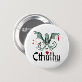 Cthulhu horror vectorkunst ronde button 5,7 cm (Voorkant /achterkant)