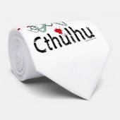 Cthulhu horror vectorkunst stropdas (Opgerold)