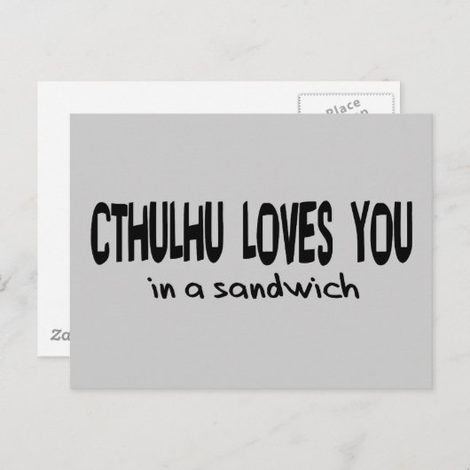 Cthulhu houdt van je briefkaart (Voorkant / Achterkant)