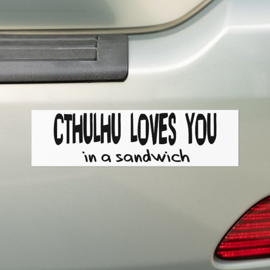 Cthulhu houdt van je bumpersticker (Op auto)