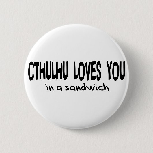 Cthulhu houdt van je ronde button 5,7 cm (Voorkant)