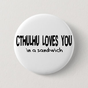 Cthulhu houdt van je ronde button 5,7 cm