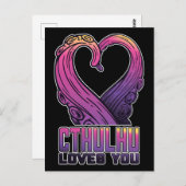 Cthulhu houdt van je tentakels Lovecraft Briefkaart (Voorkant / Achterkant)