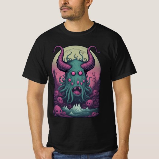 Cthulhu illusie van horror waanzin - veel ogen t-shirt (Voorkant)