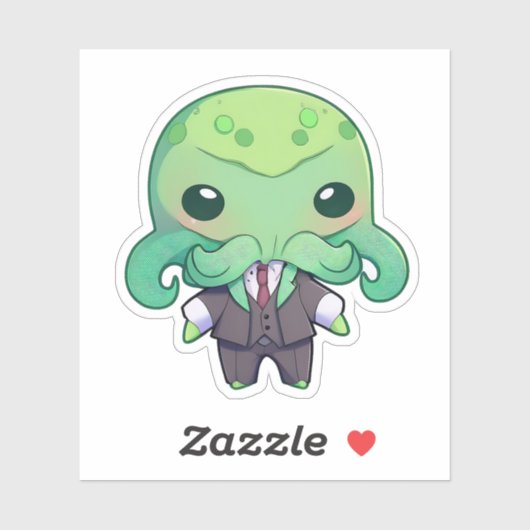 Cthulhu in een Suit-Sticker Sticker (Vel)