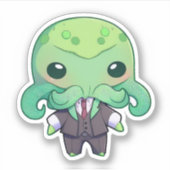 Cthulhu in een Suit-Sticker Sticker (Voorkant)