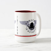 Cthulhu is mijn Copilot RED STRIPE Mok (Voorkant rechts)