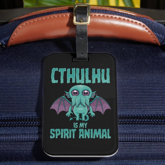 Cthulhu Is Mijn Geestdier Bagagelabel (Voorkant Insitu 2)