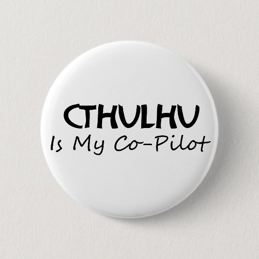 Cthulhu is mijn medepiloot ronde button 5,7 cm (Voorkant)